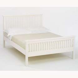 Atlanta soft white bed frame (high foot end)