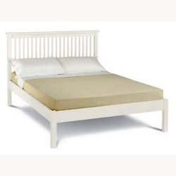 Atlanta soft white 5ft bed frame (low foot end).