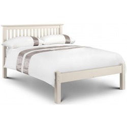 Barcelona double stone white LFE bed frame.