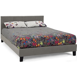 Evelyn steel double fabric bed frame 