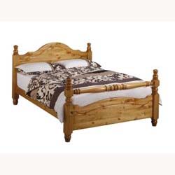 York rail end double pine bed frame. 