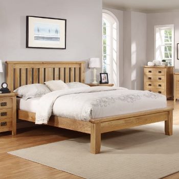 Denver oak bed frame