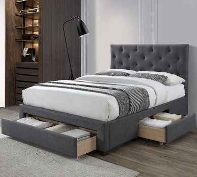 Monet Grey Fabric bed frame