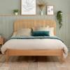 Margot oak rattan bed frame.  - view 2
