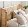 Astrid oak rattan bed frame.  - view 2