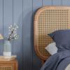 Elina oak rattan bed frame.  - view 2