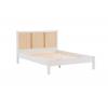 Croxley white rattan bed frame.  - view 4