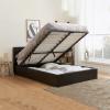 Berlin Brown faux leather bed frame - view 1