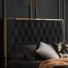 Chelsea black fabric bed - view 2
