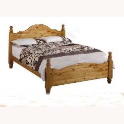 York small double 4ft pine bed frame.